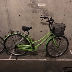 【3/25限定】おまけ付き！明るいグリーンの自転車