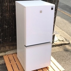 □極美品□シャープ 2ドア冷蔵庫 SJ-G14E4-W 2017年