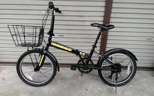 HUMMER  折りたたみミニベロ FDB207 20インチ 7段変速 ブラック 配送無料