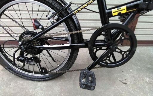 HUMMER 折りたたみミニベロ FDB207 20インチ 7段変速 ブラック 配送