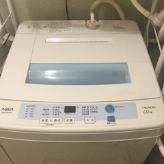 無料　AQUA AQW-S60C(W) 2014年製洗濯機