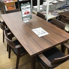 KO-97【ご来店頂ける方限定】ダイニング7点セット　ブラウン