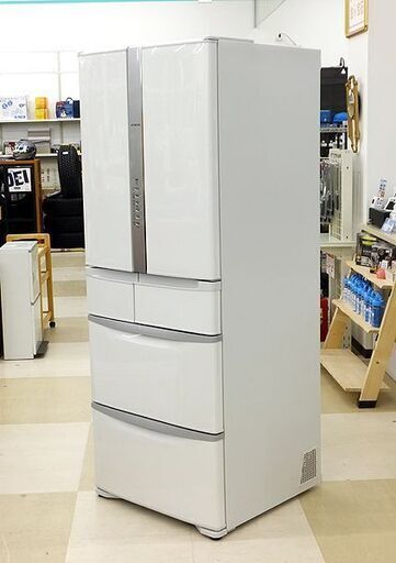 札幌市/清田区 HITACHI/日立 ノンフロン冷凍冷蔵庫 R-F51M4 2019年製 ホワイト系 6ドア 両開き 全定格内容積505L 動作確認済