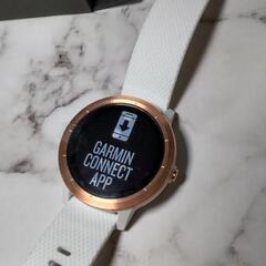 【新品未使用】 GARMIN ガーミン スマートウォッチ ホワイトベルト