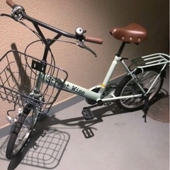 自転車 20インチ ミント色　ママチャリ