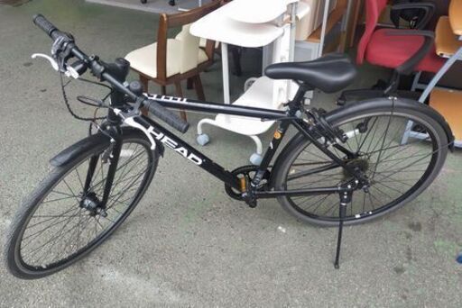 【リサイクルストアスターズ鹿大店】HEAD CROSS IFFLEY（イフリー）　27インチ　エアレスタイヤ　クロスバイク　ブラック