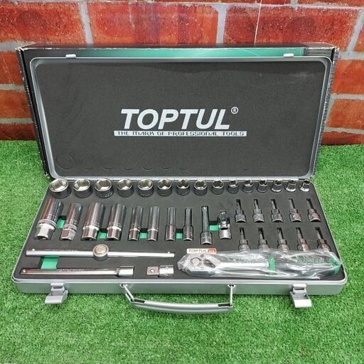 TOPTUL GCAD3901 ソケットレンチセット【リライズ野田愛宕店】【店頭取引限定】【未使用】【管理番号：IT5JL266FOIA】