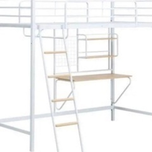 ニトリロフトベッド机付き白色 ゆきね 清里町のベッド ロフトベッド の中古あげます 譲ります ジモティーで不用品の処分