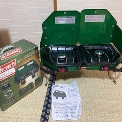 【本日のみ価格】ColemanフォールディングLPツーバーナーストーブ