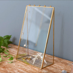 【ネット決済】ガラスと真鍮のアクセサリースタンドケース