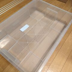 【IKEA雑貨】プラスチック収納ケース　中サイズの浅型ボックス（...