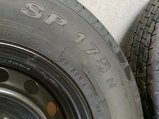 ハイエース200系 6型 新車外し 2021年製 ダンロップ SP175N 195/80R15
