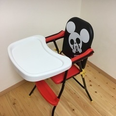 【ネット決済・配送可】ハイチェア　ミッキーマウス　子供用椅子　良...