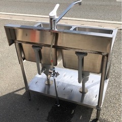 ⭐︎中古品　マルゼン　2槽シンク　900×600×800mm  厨房機器⭐︎