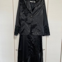 高級感　セット　フォーマル　ミセス　スーツ　黒　M