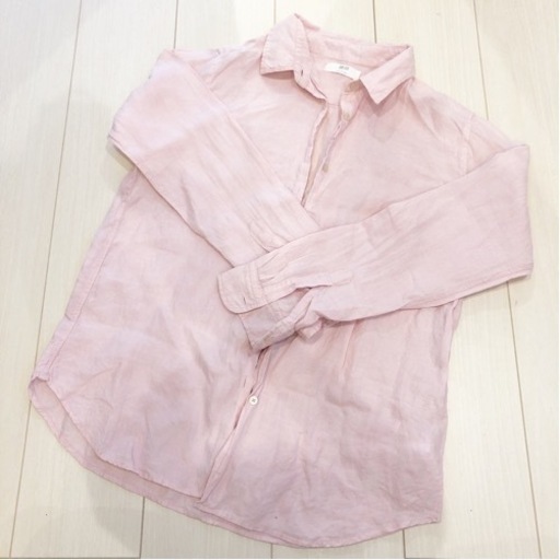 着用1回 Uniqloピンクシャツ100円 しーちゃん 千里丘のシャツ レディース の中古 古着あげます 譲ります ジモティーで不用品の処分