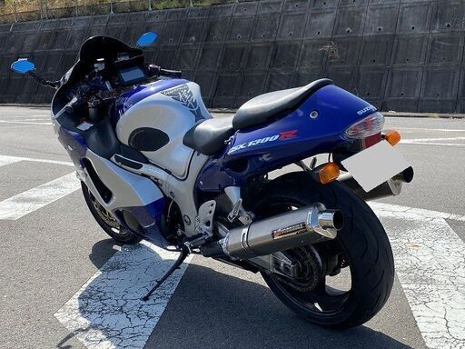 車検R5.1.13迄 スズキ GSX1300R ハヤブサ 隼 カスタム ヨシムラマフラー ナビ バーハン化 別体マスター メッシュホース SUZUKI GW71