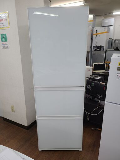 【リサイクルショップどりーむ天保山店】●1577●　美品‼　TOSHIBA　東芝　３ドア冷蔵庫　VEGETA（ベジータ）2019年製　容量３６３L　GR-M36SXV-EW　タッチパネル操作・自動製氷OK　オシャレなグランホワイトカラー♪