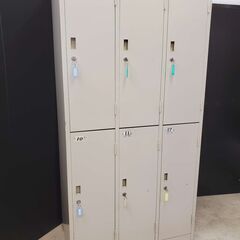 UCHIDA システムロッカー 3連2段 6人用 ネオグレイ 内田洋行 ロッカー