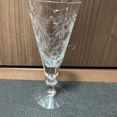 カメイガラス　クリスタル　切子　シャンパングラス