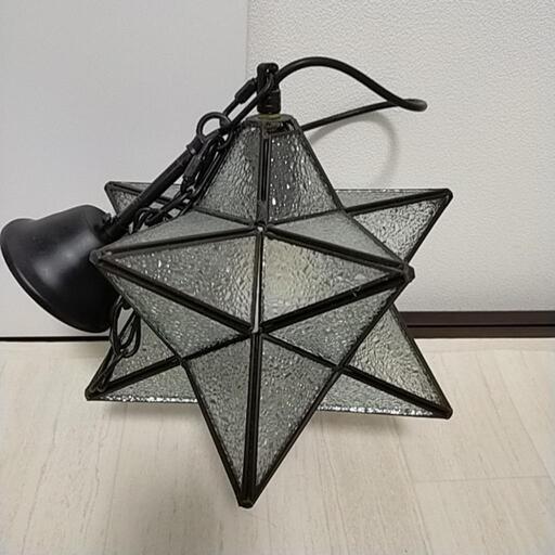 ペンダンライト　スター　黒フチ☓3個