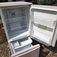 シャープ　SJ-C14Y-P　２ドア冷蔵庫 ピンク色『良品中古』2014年 　【リサイクルショップサルフ】