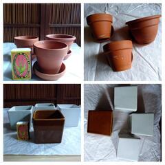 無印良品陶器の植木鉢&素焼き植木鉢ミニまとめ売り/合計7個