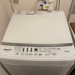 【ネット決済】HISENSE　5.5㎏　2020年式　洗濯機　風...