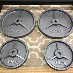 ウェイトトレーニングセット（バーベル、プレート、ラック、ベンチ）