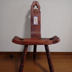 オブジェ　木製飾り椅子