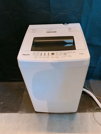 114 完全分解清掃済み  Hisense 4.5kg ハイアール洗濯機 HE-E4502 横50*奥行51*高さ91
