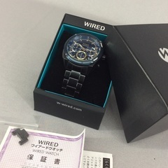 SEIKO セイコー WIRED ワイアード メンズクロノグラフ ブラックモデル 