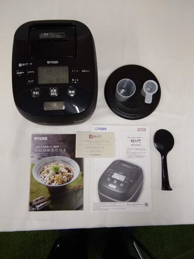 ほぼ未使用【極美品】TIGERタイガー 炊飯器 3.5合 プレミアム本土鍋 圧力IH 炊飯ジャー JPJ-A060 KS シルキー ブラック