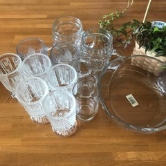 【ネット決済】食器ガラス製　　ガラスコップ&ガラスボウル