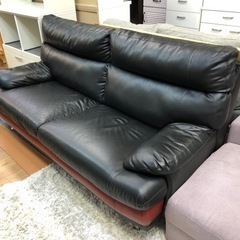 リサイクルサービス八光 田上店 配達・設置OK】ブラウン 3人掛け