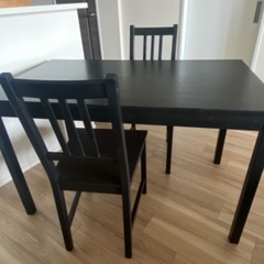 【ネット決済】IKEA ダイニングテーブル イス×2