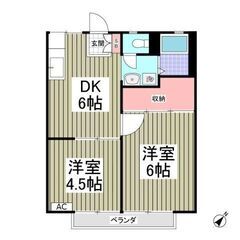 💖初期費用0円対応可能💖東武東上線「鶴ヶ島」駅徒歩24分🌟最上階・2ＤＫ🎵管理番号「133258」  - 川越市