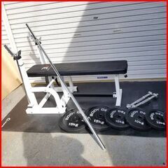 状態良好 BODY DESIGN/ボディデザイン ハイパープレスベンチ+ラバープレート90Kg+バーベルシャフト 1本+ダンベルシャフト 2本 手渡し希望/自社配送可能（配送エリアについてお問い合わせください）筋トレ・宅トレの初心者に最適