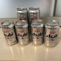 アサヒスーパードライ計6缶+エビス2缶
