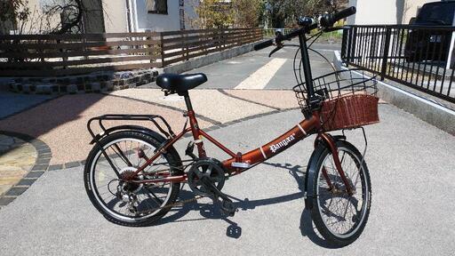 折り畳み自転車 20インチ 鍵、前カゴ付き