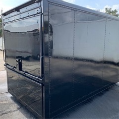 No.588 アルミバン 2ｔ 車  アルミ 箱 バイク 倉庫 トラック コンテナ 米 保管庫 物置 DIY