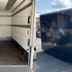 No.588 アルミバン 2ｔ 車  アルミ 箱 バイク 倉庫 トラック コンテナ 米 保管庫 物置 DIY