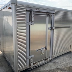 No.591 アルミバン 2ｔ 車 アルミ 箱 バイク 倉庫 トラック コンテナ 米 保管庫 物置 DIY