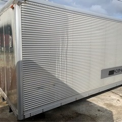 No.592 アルミバン 2ｔ ロング 車  アルミ 箱 バイク 倉庫 トラック コンテナ 米 保管庫 物置 DIY