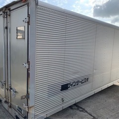 No.592 アルミバン 2ｔ ロング 車  アルミ 箱 バイク 倉庫 トラック コンテナ 米 保管庫 物置 DIY