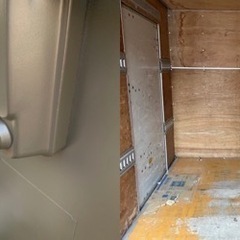 No.593 アルミバン 2ｔ 車 アルミ 箱 バイク 倉庫 トラック コンテナ 米 保管庫 物置 DIY