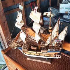 レトロ  船の木製模型 当時物