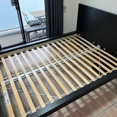 【ネット決済】IKEA ダブルベッドMALM マットレス&ベッド...