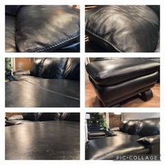 ☑️ヤフ売約済　50万セットIDC大塚家具LS03総本革張り2年使コーナーカウチソファー