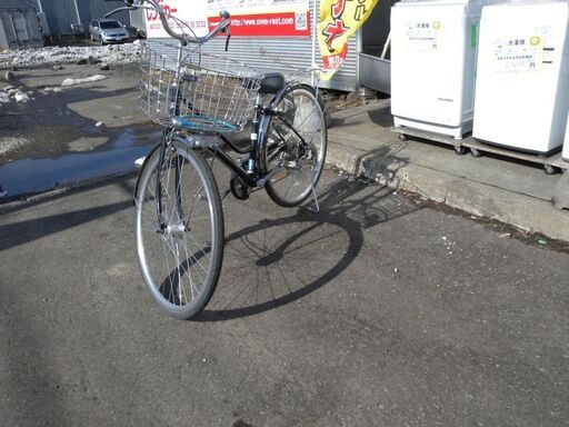 売約済【恵庭】27インチ　6段切り替えママチャリ　自転車　オートライト付き